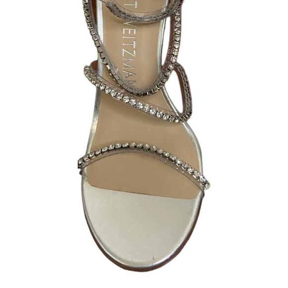 Stuart Weitzman Nudistglam 100 Gladiator Stiletto Heeled Sandal Clear Size 8 - Picture 15 of 15
